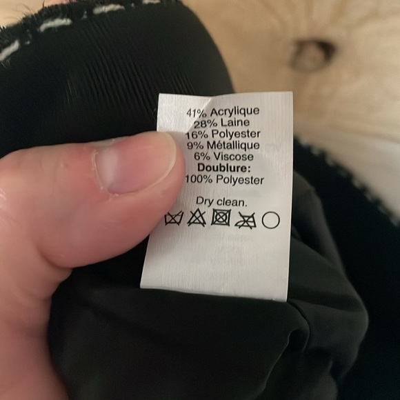 J. Crew size 2 Black and Cream Midi Pencil Skirt with Front Slit - Picture 8 of 8